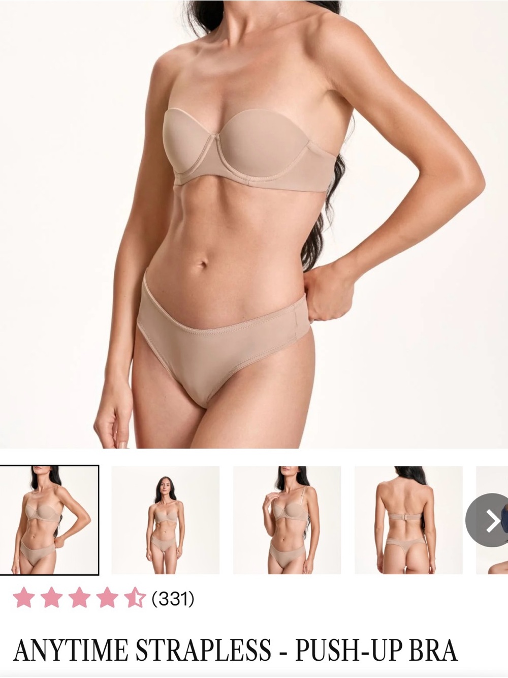 Cherries Strapless Push-Up Bra